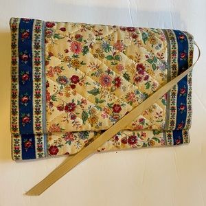 vintage “Vera Bradley Designs “ Quilted Bordered Fabric PAPERBACK BOOK COVER